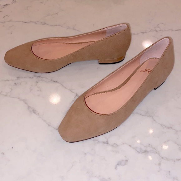 💕SOLd💕NIB J.Crew Women’s Suede Classic Flats Ashen Brown (6.5) - Picture 2 of 7